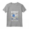 Donna Kuvasz Four Paws Two Feet One Team - Maglietta con Collo a V per Proprietari di Kuvasz Ungheresi