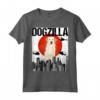 Chienzilla Dogzilla Giapponese Kuvasz Maglietta - Divertente Abbigliamento Vintage per Amanti dei Cani Kuvasz - Slogan Unico incluso
