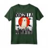 Chienzilla Dogzilla Giapponese Kuvasz Maglietta - Divertente Abbigliamento Vintage per Amanti dei Cani Kuvasz - Slogan Unico incluso