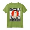 Chienzilla Dogzilla Giapponese Kuvasz Maglietta - Divertente Abbigliamento Vintage per Amanti dei Cani Kuvasz - Slogan Unico incluso