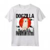 Chienzilla Dogzilla Giapponese Kuvasz Maglietta - Divertente Abbigliamento Vintage per Amanti dei Cani Kuvasz - Slogan Unico incluso