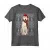 Natale Ugly Christmas Kuvasz Maglietta - Regalo Divertente per Amanti dei Cani - Santa Hat Xmas Kuvaszok Ugly Christmas