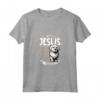 Gesù e il cane - Kuvasz Maglietta - Walking with Jesus - Ideale per Cristiani Devoti e Amanti dei Cani