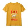 Donna Life is better with a Kuvasz - Maglietta con Collo a V per Proprietari di Kuvasz Ungheresi e Amanti dei Cani