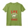Donna Life is better with a Kuvasz - Maglietta con Collo a V per Proprietari di Kuvasz Ungheresi e Amanti dei Cani