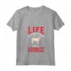 Donna Life is better with a Kuvasz - Maglietta con Collo a V per Proprietari di Kuvasz Ungheresi e Amanti dei Cani