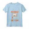 Donna Kuvasz Four Paws Two Feet One Team - Maglietta con Collo a V per Proprietari di Kuvasz - Ideale per Amanti del Kuvasz