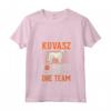 Donna Kuvasz Four Paws Two Feet One Team - Maglietta con Collo a V per Proprietari di Kuvasz - Ideale per Amanti del Kuvasz