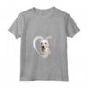 Donna Kuvasz Dog - Amante del cuore del cane - Kuvasz Tshirt con Collo a V - Regalo per Proprietario di Kuvasz