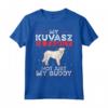 Kuvasz Famiglia - Maglietta Ungherese con motivo My Kuvasz is family - Ideale per Proprietari e Amanti di Kuvasz