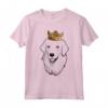 Cane Kuvasz con Corona - Maglietta Design a Mano per Amanti della Razza Kuvasz - Ideale per Proprietari di Cani Kuvasz