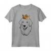 Cane Kuvasz con Corona - Maglietta Design a Mano per Amanti della Razza Kuvasz - Ideale per Proprietari di Cani Kuvasz