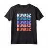 Funny Modern Repeated Text Design Kuvasz Maglietta - Stylish Tee for Dog Lovers
