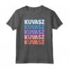 Funny Modern Repeated Text Design Kuvasz Maglietta - Stylish Tee for Dog Lovers