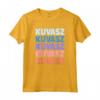 Funny Modern Repeated Text Design Kuvasz Maglietta - Stylish Tee for Dog Lovers