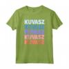 Funny Modern Repeated Text Design Kuvasz Maglietta - Stylish Tee for Dog Lovers