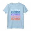 Funny Modern Repeated Text Design Kuvasz Maglietta - Stylish Tee for Dog Lovers