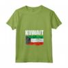 Emblema della Mappa della Bandiera del Kuwait Maglietta con Collo a V - Orgoglio Kuwaitiano - Leggera e Taglio Classico