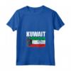 Emblema della Mappa della Bandiera del Kuwait Maglietta con Collo a V - Orgoglio Kuwaitiano - Leggera e Taglio Classico