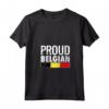 Donna Proud Belgian - Belgio Vintage Bandiera Belga Maglietta con Collo a V - Ideale per Mostrare il Tuo Amore per il Belgio