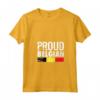 Donna Proud Belgian - Belgio Vintage Bandiera Belga Maglietta con Collo a V - Ideale per Mostrare il Tuo Amore per il Belgio