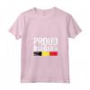 Donna Proud Belgian - Belgio Vintage Bandiera Belga Maglietta con Collo a V - Ideale per Mostrare il Tuo Amore per il Belgio