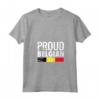 Donna Proud Belgian - Belgio Vintage Bandiera Belga Maglietta con Collo a V - Ideale per Mostrare il Tuo Amore per il Belgio