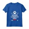 Belga Laekenois Mama Groovy Retro - Maglietta per la Festa della Mamma con Collo a V - Regalo Unico per Amanti dei Cani e Donne con Senso dell'umorismo