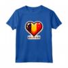 Carino Belga Fan Banner Bandiera Belgio Retro Maglietta - Ideale per Appassionati di Calcio e Patrioti