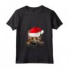 Belgian Laekenois Cane Babbo Natale Cappello Natale - Maglietta con Collo a V per Amanti dei Cani - Ideale Regalo per le Vacanze