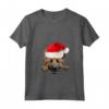 Belgian Laekenois Cane Babbo Natale Cappello Natale - Maglietta con Collo a V per Amanti dei Cani - Ideale Regalo per le Vacanze