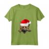 Belgian Laekenois Cane Babbo Natale Cappello Natale - Maglietta con Collo a V per Amanti dei Cani - Ideale Regalo per le Vacanze