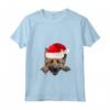 Belgian Laekenois Cane Babbo Natale Cappello Natale - Maglietta con Collo a V per Amanti dei Cani - Ideale Regalo per le Vacanze