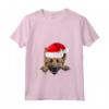 Belgian Laekenois Cane Babbo Natale Cappello Natale - Maglietta con Collo a V per Amanti dei Cani - Ideale Regalo per le Vacanze