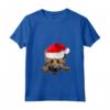 Belgian Laekenois Cane Babbo Natale Cappello Natale - Maglietta con Collo a V per Amanti dei Cani - Ideale Regalo per le Vacanze