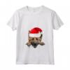 Belgian Laekenois Cane Babbo Natale Cappello Natale - Maglietta con Collo a V per Amanti dei Cani - Ideale Regalo per le Vacanze