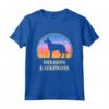 Belga Laekenois Vintage Tramonto - Maglietta Cane Stile Vintage HapTiger - Ideale per Uomini e Donne