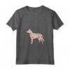 Belga Laekenois Acquerello Fiori Design - Maglietta con Collo a V per Amanti dei Cani - Acquista Online!
