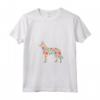 Belga Laekenois Acquerello Fiori Design - Maglietta con Collo a V per Amanti dei Cani - Acquista Online!