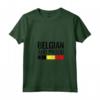 Donna Belgian And Proud - Maglietta Vintage Bandiera Belga con Collo a V - Mostra il tuo Orgoglio per il Belgio