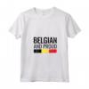 Donna Belgian And Proud - Maglietta Vintage Bandiera Belga con Collo a V - Mostra il tuo Orgoglio per il Belgio