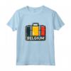 Bandiera Belgio Patriottica Retrò Vintage - Maglietta per Fan e Sostenitori del Belgio - Ideale per la Squadra Nazionale