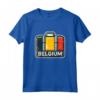 Bandiera Belgio Patriottica Retrò Vintage - Maglietta per Fan e Sostenitori del Belgio - Ideale per la Squadra Nazionale