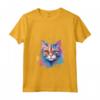Donna Colorato Splash Art LaPerm Cat Face Maglietta con Collo a V - Design Gatto LaPerm - Ideale per Amanti dei Gatti