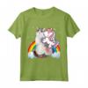Unicorn Riding LaPerm Gatto Ragazzi Ragazze - Maglietta Arcobaleno per Bambini - Leggera e Colorata