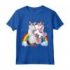 Unicorn Riding LaPerm Gatto Ragazzi Ragazze - Maglietta Arcobaleno per Bambini - Leggera e Colorata