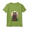 Donna Gatto Ninja giapponese Kawaii LaPerm Gatto Samurai Maglietta con Collo a V - Design Unico - Acquista Online