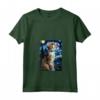 Donna Laperm Cat Notte Stellata - Maglietta con Collo a V per Amanti dei Gatti - Regalo Carino per Natale o Compleanni