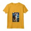 Donna Laperm Cat Notte Stellata - Maglietta con Collo a V per Amanti dei Gatti - Regalo Carino per Natale o Compleanni