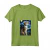 Donna Laperm Cat Notte Stellata - Maglietta con Collo a V per Amanti dei Gatti - Regalo Carino per Natale o Compleanni